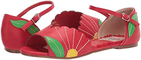 Bettie Page BP100-FRUITIE Flat Sandal, red, 10 M US | Image 6