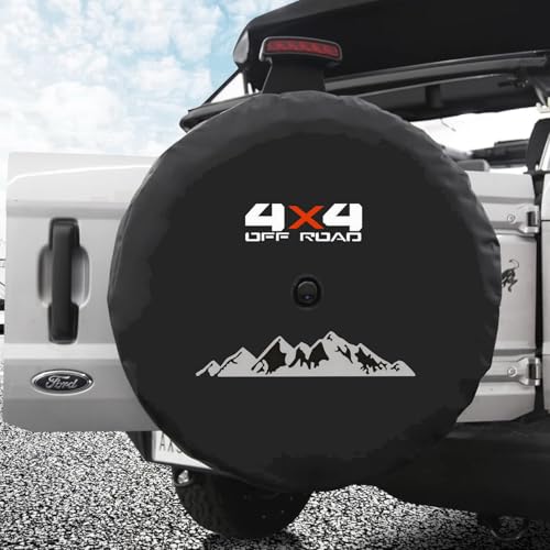Aolowewin for Ford Bronco, Toyota Prado TX/TXL, Jeep JL Wrangler, Spare Tire Cover with Rear Camera Hole, Back Spare Wheel Cover Protector (XL: 285/70R17, 285/75R16)