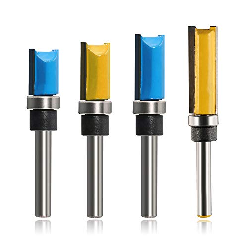 Promisy Flush Trim Router Bits Top Bearing Router Bit 1/4
