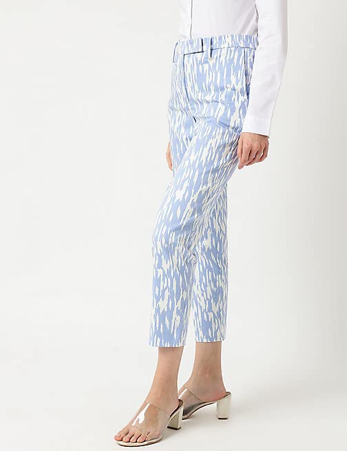 Image of Marks & Spencer Womens Printed Mid Rise Slim Fit Trouser