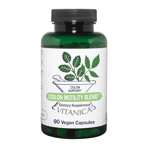 Vitanica Colon Motility Blend - Healthy Gut Supplement to Support Colon Health & Digestion - Digestive Enzymes with Magnesium & Triphala - Stool Softener Support Supplement - Vegan - 90 Capsules