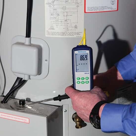 Traceable Dual-Input Data Logging Thermocouple Probe Thermometer, Type K/J