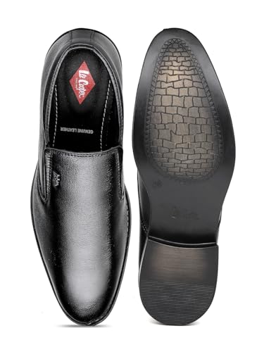 Image of Lee Cooper LC1474E2R Men's Lightweight Leather Shoes | Comfortable, Stylish Slip-On Formal Footwear for Office, Business 40EU 6UK