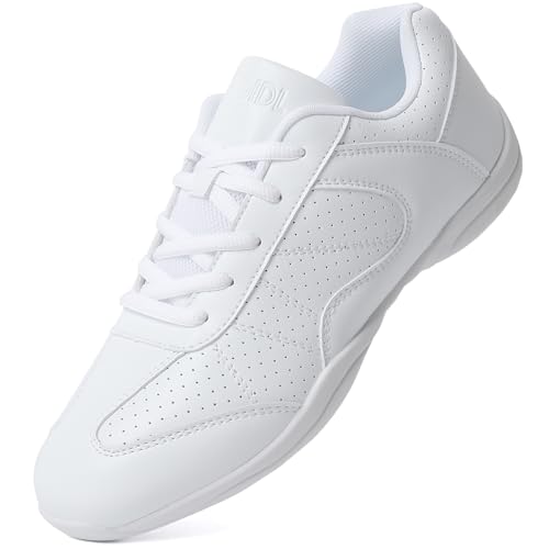 Image of CADIDL Cheer Shoes for Women Black Cheerleading Athletic Dance Shoes Girls Flats Tennis Walking Sneakers