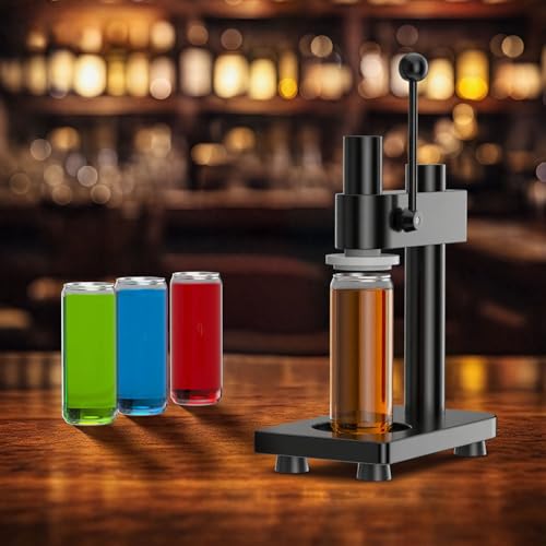 Máquina selladora manual de latas para botellas y latas de aluminio, herramienta de altura ajustable para elaboración casera y comercial