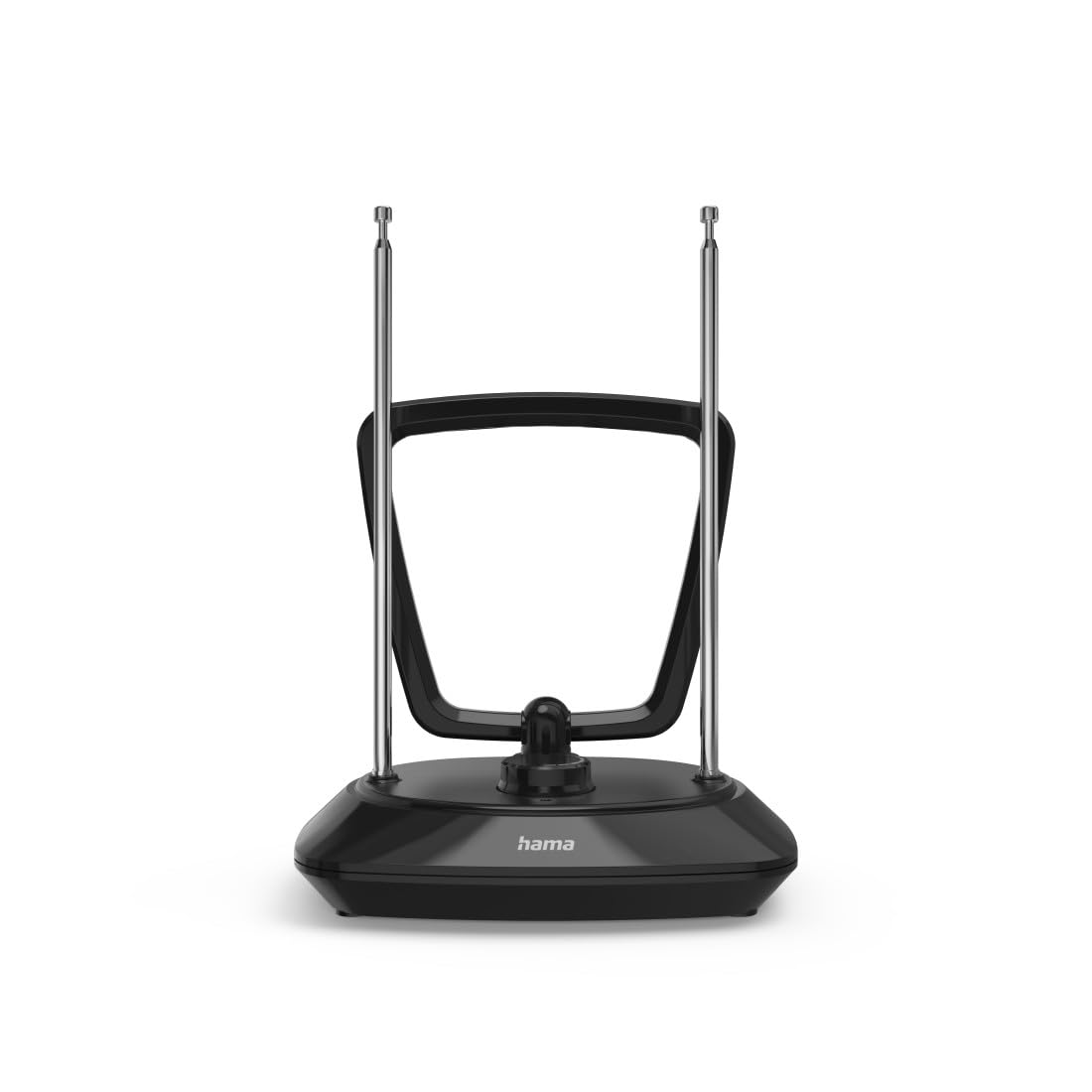 Hama Antena pokojowa DVB-T2 35 RI-3 (wewnętrzna, domowa, do TV, telewizji telewizorów, led, wtyczka koaksjalna, aktywna, kabel 2m, 5G LTE) czarna
