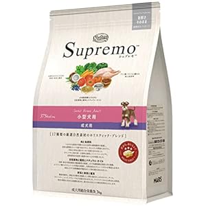 Nutro シュプレモ 小型犬用 成犬用 3kg ドライフード 小粒 総合栄養食 ドッグフード 犬 厳選自然素材 香料・着色料 無添加 ニュートロ" 