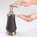mDesign Modern Metal Refillable Liquid Soap Dispenser Pump Bottle for Bathroom Vanity Countertop, Kitchen Sink - Holds Hand Soap, Dish Soap, Hand Sanitizer, Essential Oils - Pearl Bronze/Champagne