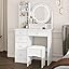 Round Mirror, White