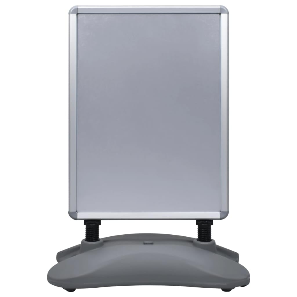 vidaXL Soporte para carteles A1 base de agua aleación de aluminio gris