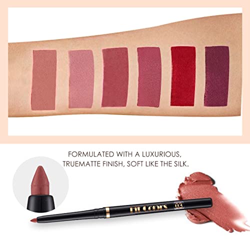 Holzsammlung 6Pcs Matte Liquid Lipstick and Lip Liner Set, Non-Stick Cup Not Fade Waterproof Nude lipstick Makeup Kits Velvety Nude Lipliner Lip Gloss Make Up Gift Set (A) - Image 5