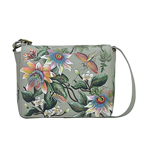 Image of Anuschka Women's Leather Crossbody Bag - Hand-Painted Genuine Leather Handbag with Adjustable Strap - 683, Crossbody Bag