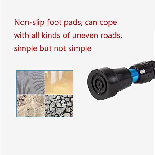 Aluminiowe kule pod pachami, niebieska lekka składana kula, laski, regulacja wysokości dla osób starszych, niepełnosprawnych i niepełnosprawnych Keep it in mind