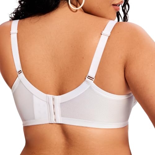 Image of ProKloud Minimizer Bras for Women Full Coverage Supportive Plus Size Unlined Lace Underwire Bra
