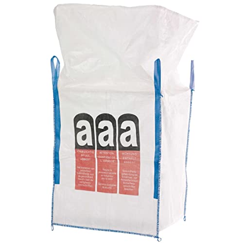 Safetytex BIG BAG für Asbest - Schüttgutbehälter 90 x 90 x 110 cm - Tragfähigkeit 1000kg - Entsorgung BigBag - Transportsack (1 Stück)