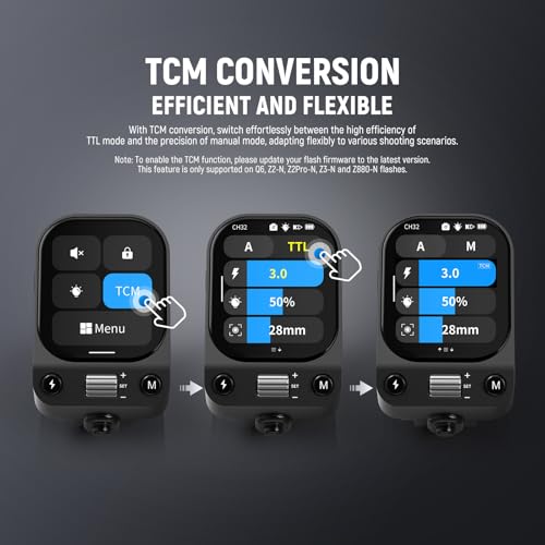 Image of NEEWER QZ-N TTL Wireless Flash Trigger Transmitter Compatible with Nikon Cameras, 1 /8000s HSS Switch, 1000mAh Battery, OLED Touchscreen for 2.4G Q System Z3 Z2PRO Z2II Z2 Z880 Q6 Q4 Q300 Q200