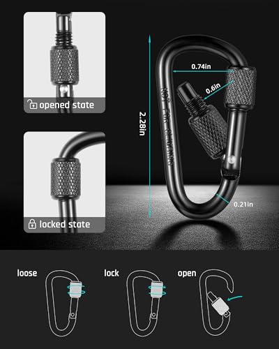 Image of TISUR Magnetic Quick Release Carabiner Keychain,Detachable Key Chain Rings