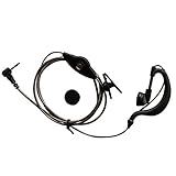 P Prettyia Profesional Auriculares con Micrófono 2.5mm Jack para Walkie Talkie de Motorola Cobra