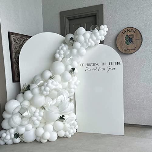 Image of KBZVNAF White Balloons Latex Party Balloons - 50 Pack 12 inch Helium Matte White Balloons for Wedding Graduation Baby Shower Birthday Anniversary Party Decorations