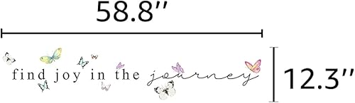 Miniatura 2 de Calcomanías de vinilo con citas inspiradoras para pared, encuentra alegría en el viaje, calcomanía de vinilo inspiradora para decoración de pared