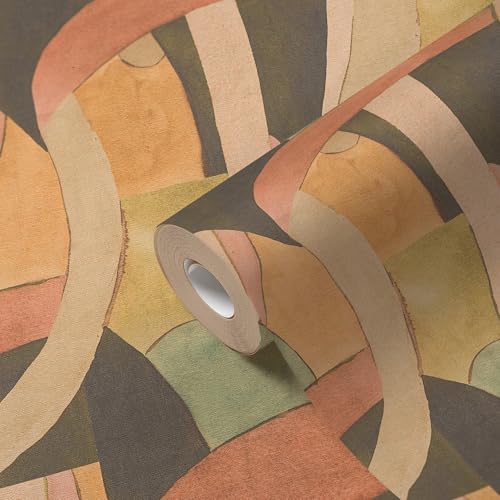 Livingwalls Anna D'Andrea Non-Woven Wallpaper Graphic 10,05 m x 0,53 m - Brown, Green, red, Beige - Plain Wallpaper - 782143 - Image 4