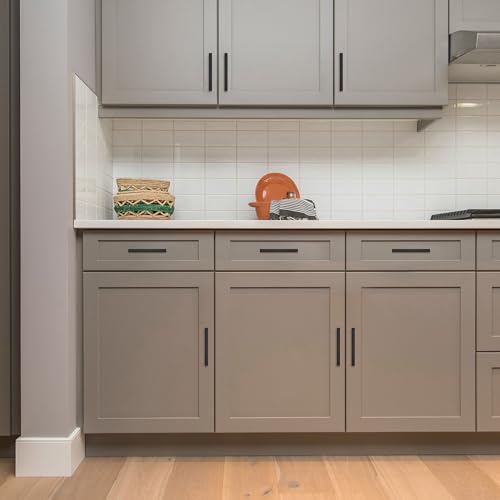 Image of Ravinte 10 Pack 5 Inch Square Cabinet Handles Matte Black Pulls Drawer Kitchen Hardware for Cabinets Cupboard.