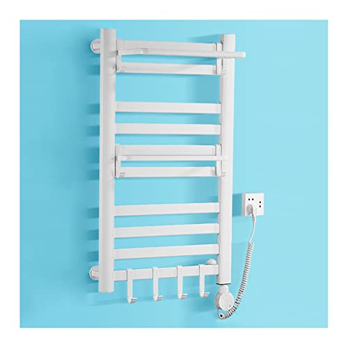 Toallero calefaccionado para baño con estante que transforma tus mañanas con toallas cálidas