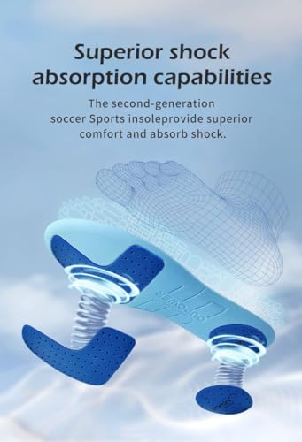 Image of Soccer Cleat Boot Shoe Insoles Inserts Pad Poron Foam Anti-Slip Athelete (US9.5-10)