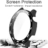 [2 unidades] Funda con protector de pantalla de vidrio templado compatible con Huawei Watch GT5 46 mm, dureza 9H, protección integral 360° ultradelgada de PC, negro negro 8