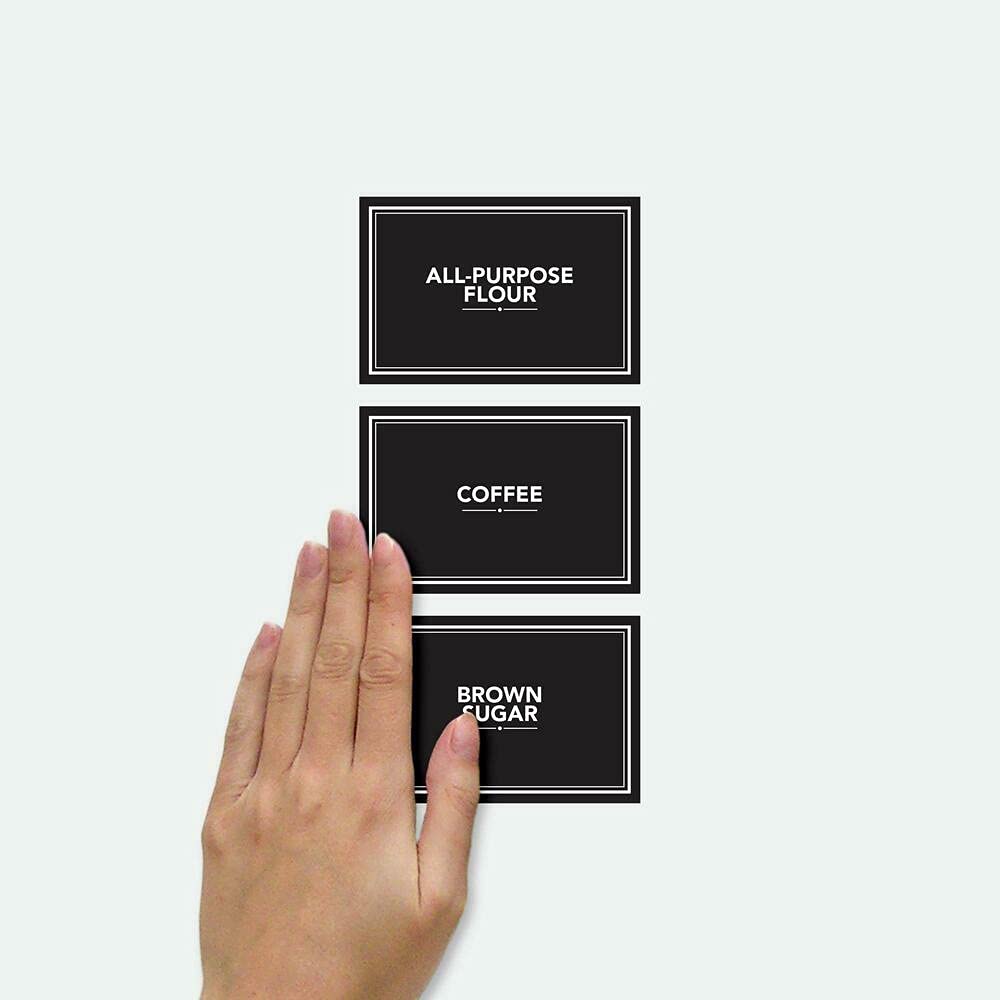 ROOMMATES RMK4954SCS Stickers Repositionnables Etiquettes de Garde-Manger Sticker, White/Black - Image 4