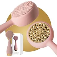 PMD Clean Pro Gold - Smart Facial Cleansing Device with Silicone Brush & 24K Gold ActiveWarmth Anti-Aging Massager - Waterproof - SonicGlow Vibration - Clear Pores & Blackheads