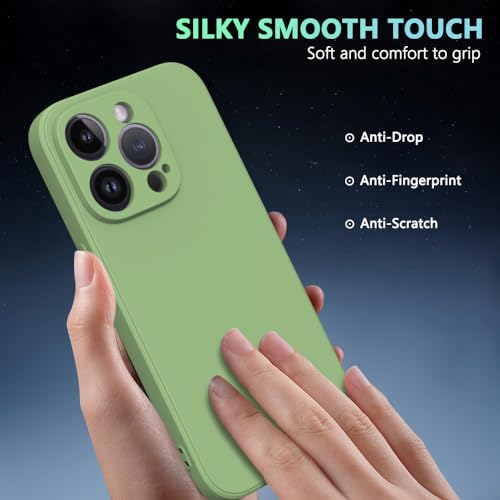 Image of for iPhone 14 Pro Case Green, Scratch Resistant with Soft Touch, Slim Thin Phone Cover for iPhone 14 Pro 6.1 inch