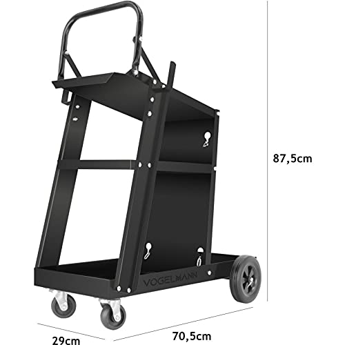 Vogelmann Carrito de soldadura TIG, MIG, PLASMA estación móvil de soldadura Carro de taller Capacidad de carga: 70 kg