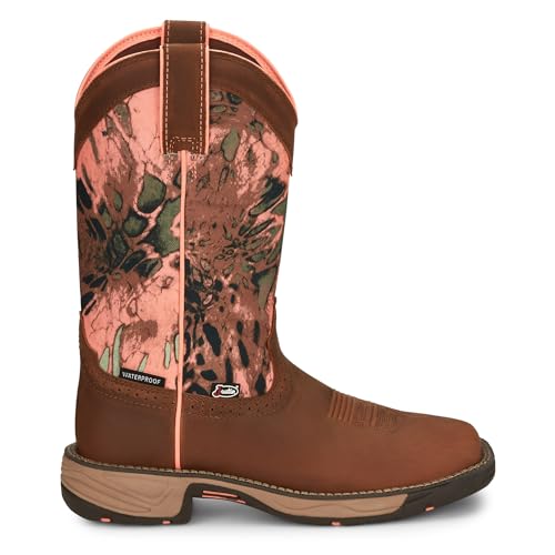 Justin Boot Company Women's Stampede Rush WP Soft Toe Square Toe Work Boot3