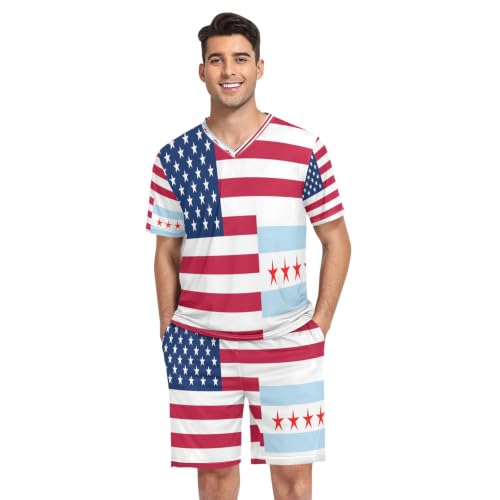 Camisas de pijama para hombre transpirables de manga corta que evitan el calor nocturno
