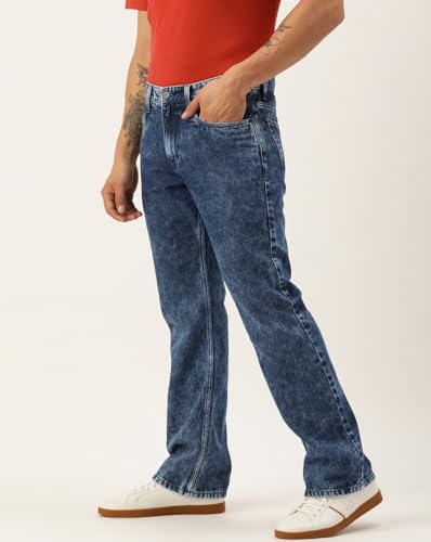 Image of BENE KLEED Men Tinted MID-Rise Solid Pure Cotton Jeans