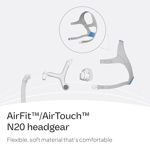 Image of ResMed AirFit /AirTouch N20 Headgear,CPAP Replacement Headgear (Frame System & Nasal Cushion Not Included), Large Blue