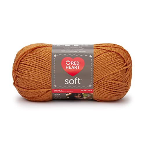 Image of Red Heart Soft Tangerine Yarn - 3 Pack of 141g /5oz - Acrylic - 4 Medium (Worsted) - 256 Yards - Knitting /Crochet