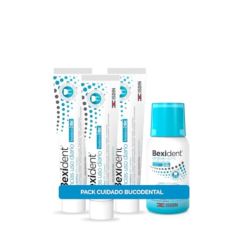 ISDIN Bexident PACK Oral Care Encías Uso Diario - Pasta Dentífrica 125ml x3 unidades + Colutorio 100ml