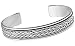 Produktbild TreasureBay Armreif, massives 925er Sterlingsilber, geflochtene Details