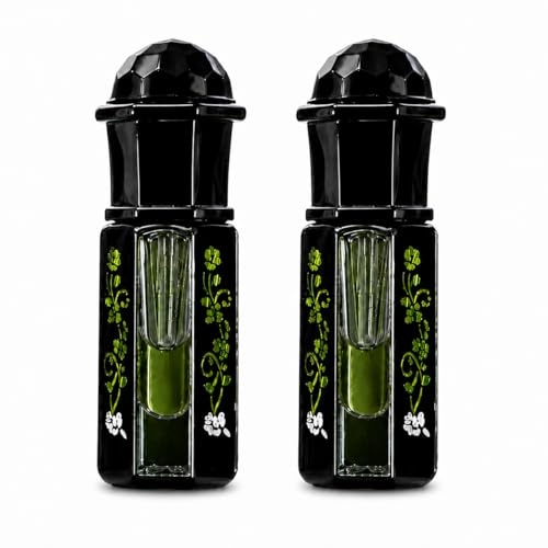 Image of SOLAVEA Green Oud Attar Perfume Oil for Men & Women | Premium Arabic Fragrance | Alcohol Free Long Lasting Concentrated Attar | Luxury Roll On Perfume with Oud, Rose & Musk Notes | Travel Friendly Perfume Oil 3ml PACK OF 2