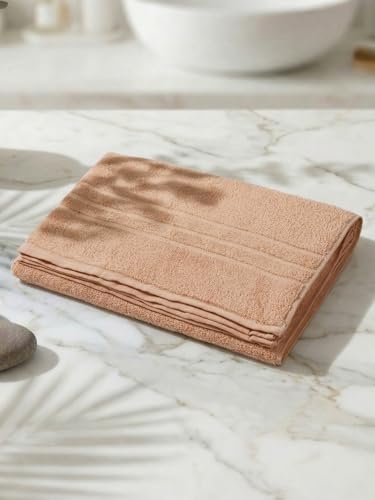 Image of Monte Carlo Essential 100% Cotton Bath Towel | 340 GSM Ultra Lightweight & Quick Dry | Soft Absorbent Large Towel 75x150 cm | Skin Friendly Daily Use Bathroom Towel for Men & Women (Soho) | Chestnut