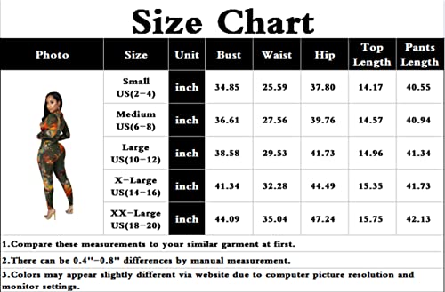 Hannahzone 2 Piece Outfits For Women Floral Print Long Sleeve Pants Tracksuit Sets #TOP3