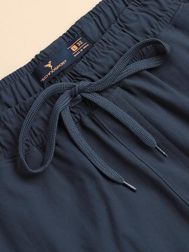 Image of TECHNOSPORT Men's Regular Fit Mid Rise Solid Plus Size Trackpants with Quick Dry, Anti Microbial, SPF50+ for Regular and Sports Use