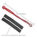 Ucreative 2Pcs Synthetic Soft Shackle 1/2 Inch x 22 Inch (56,000lbs Max Breaking Strength) with Extra Sleeves (Red)
