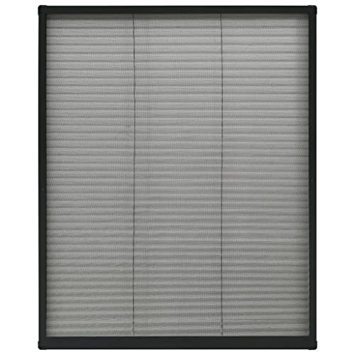 vidaXL Insektenschutz Plissee für Fenster Fliegengitter Dachfenster Mückengitter Mückenschutz Dachfensterplissee Aluminium Anthrazit 80x100cm