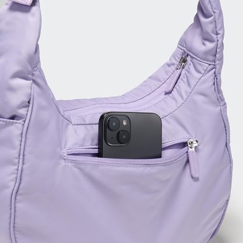 Image of Pander 4L Soft Nylon Crescent Shoulder Bag for Women, Medium Underarm Hobo Purse with Adjustable Strap, Water-Repellent