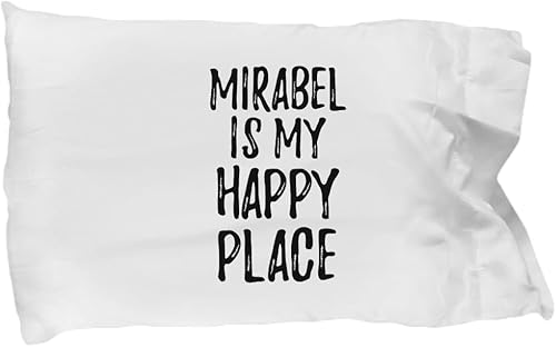 EzGift Mirabel is My Happy Place Pillowcase Traveler Gift Idea Missing Home Souvenir Pillow Cover Case Set Standard Size