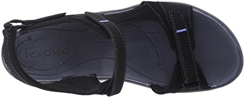 Easy Spirit Women's Egnita Flat Sandal, Black 001, 7.5 | Image 4