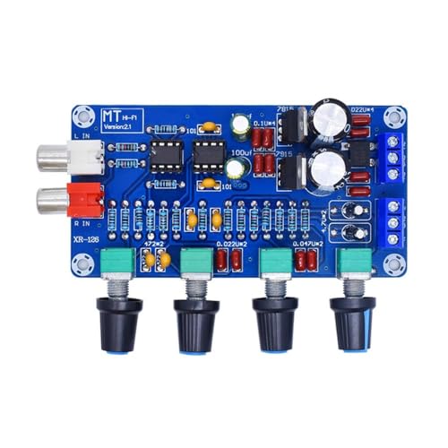 Image of XH-M164 HiFi NE5532 OP-AMP Tone Control Board with Preamp Volume Bass Treble Midrange Equalizer Dual AC 15V Power Input Low Noise Audio Amplifier Module for DIY Audio Projects